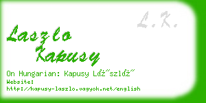 laszlo kapusy business card